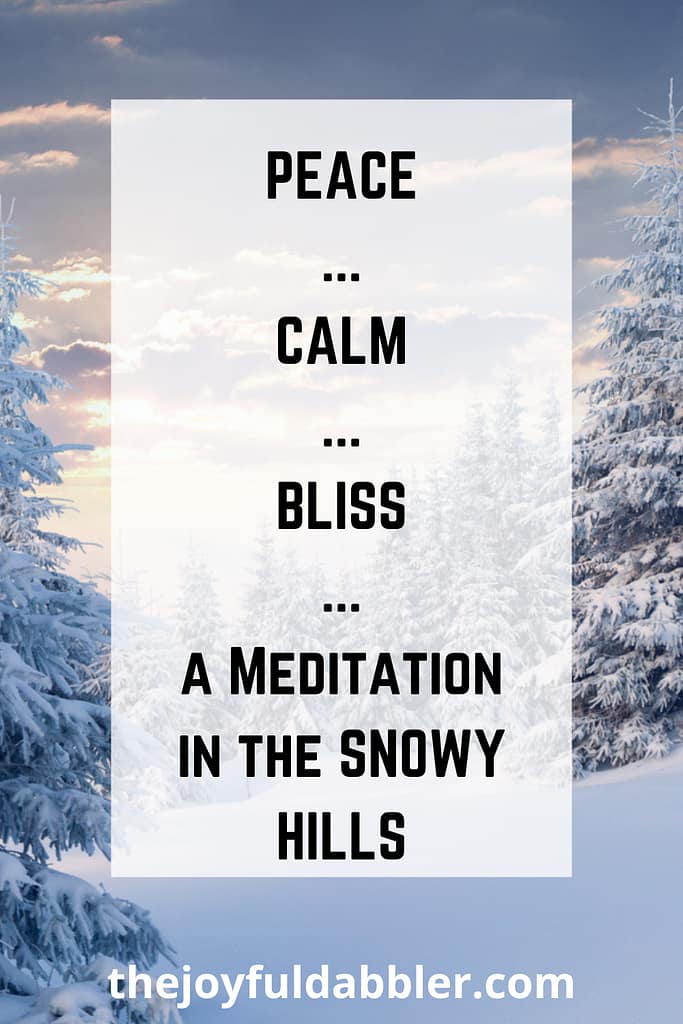 meditation in snowy landscape - find bliss and peace